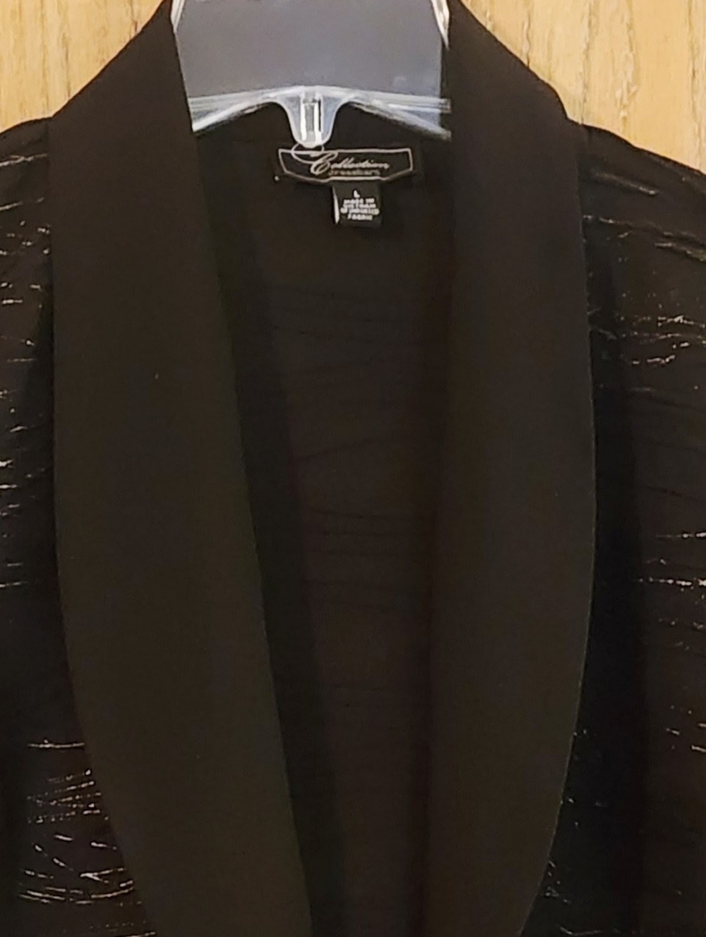 Dress Barn Bolero Cover Up Textured 3/4 Sleeve Open Front Size L - Picture 4 of 8